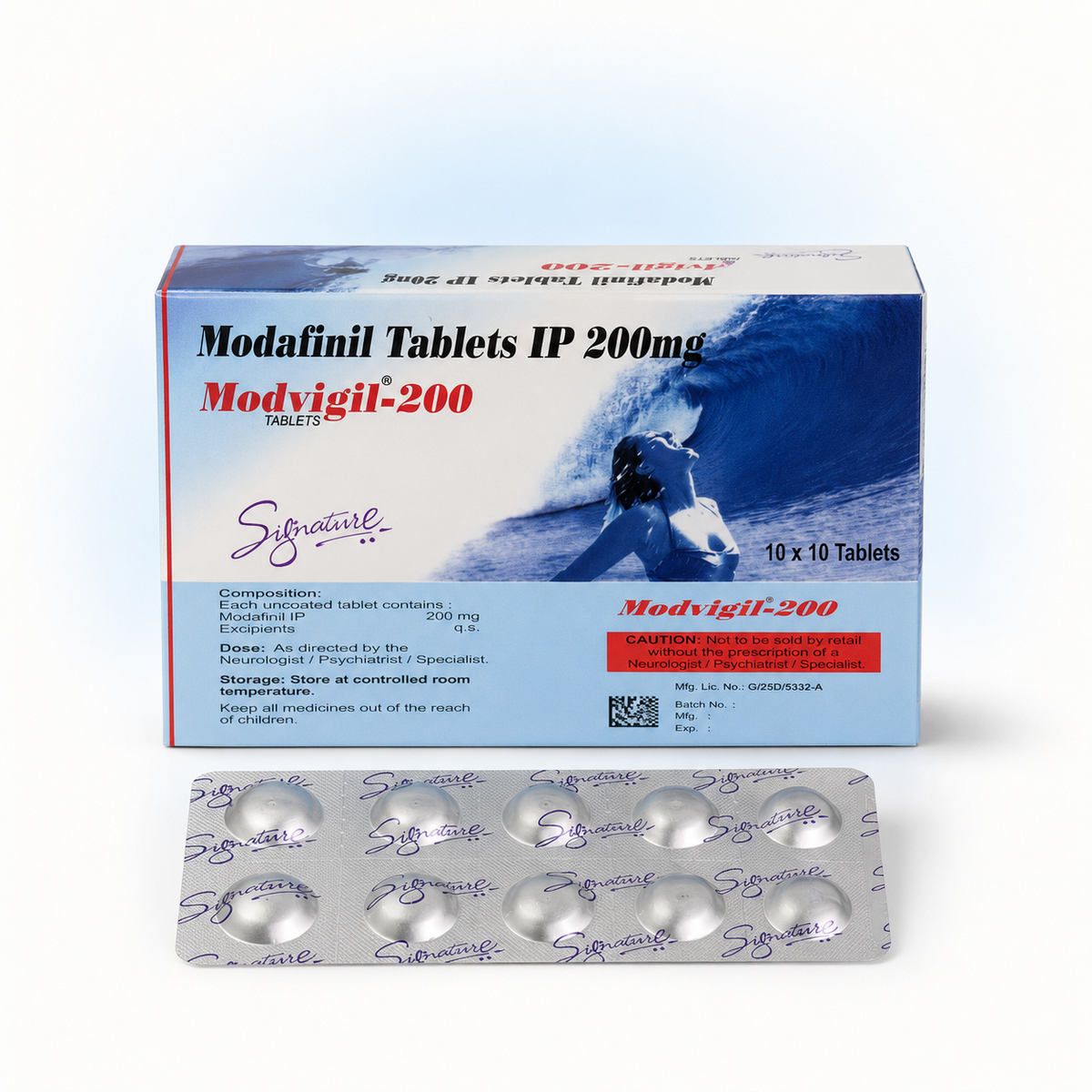 Modvigil 200 mg modafinil tabletta – csomag