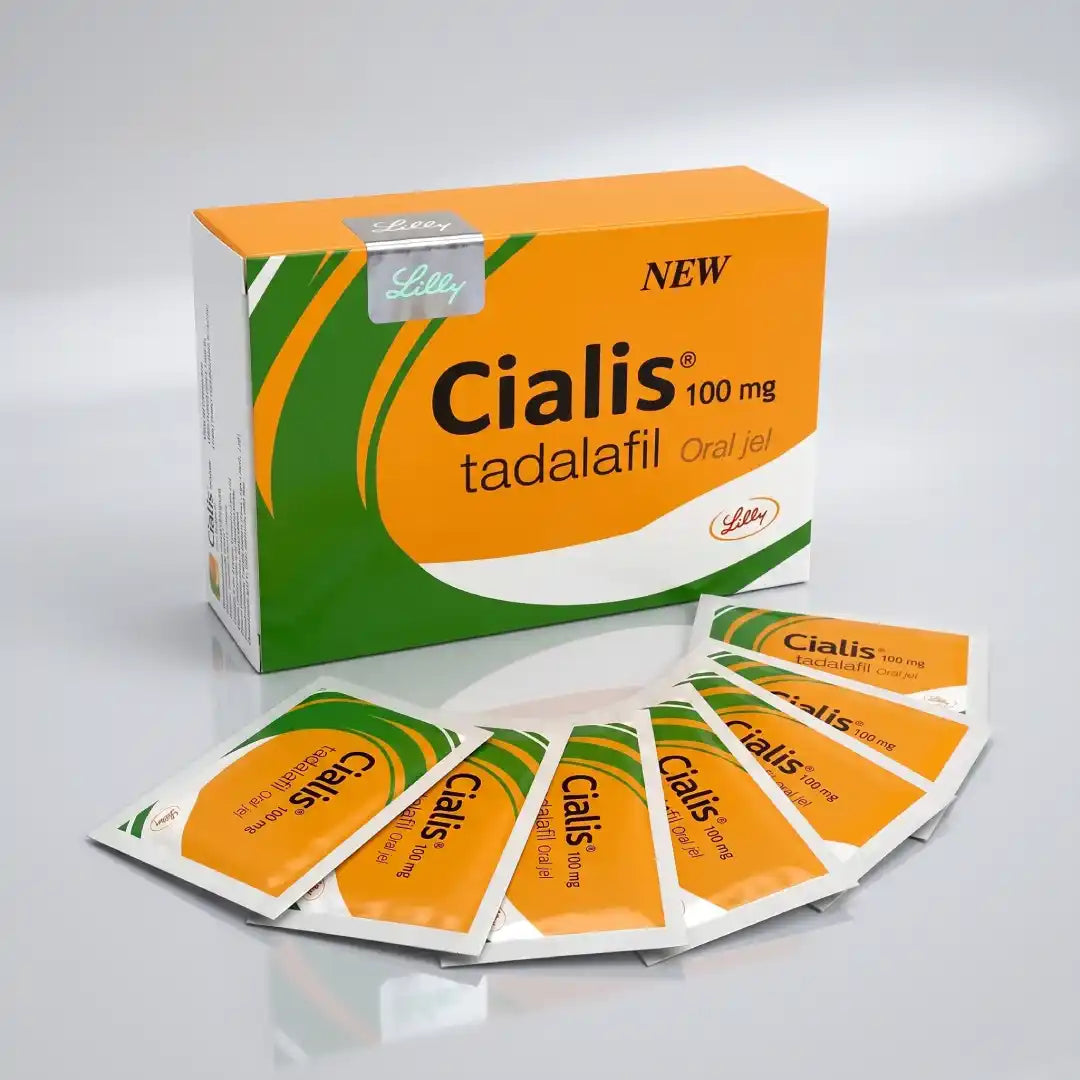 Cialis 7x100 mg orális zselé doboz